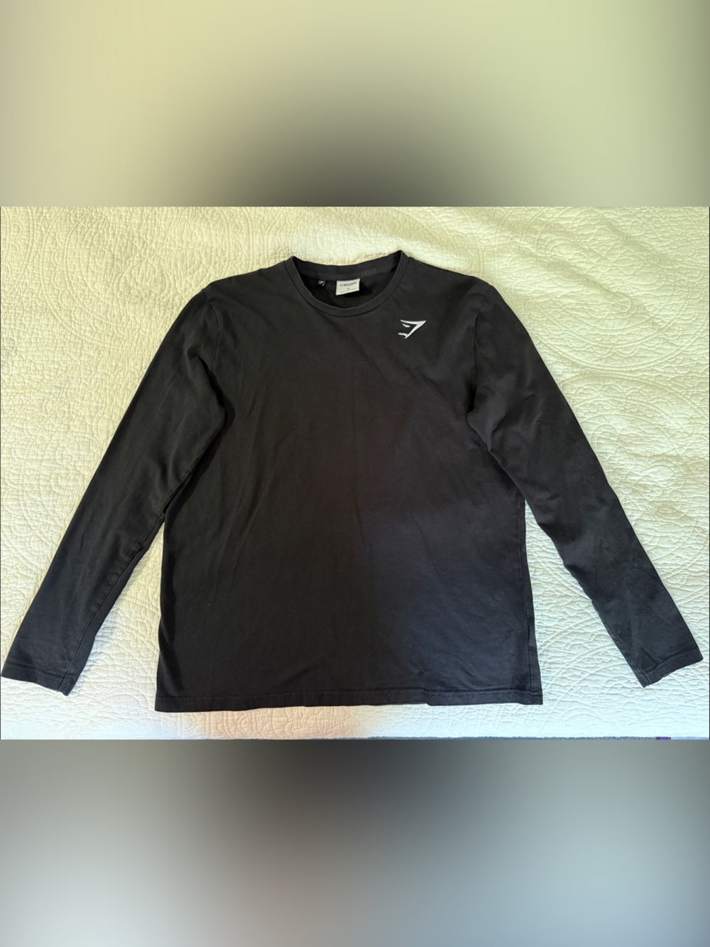Gymshark Men's Black Long Sleeve Crew Tee